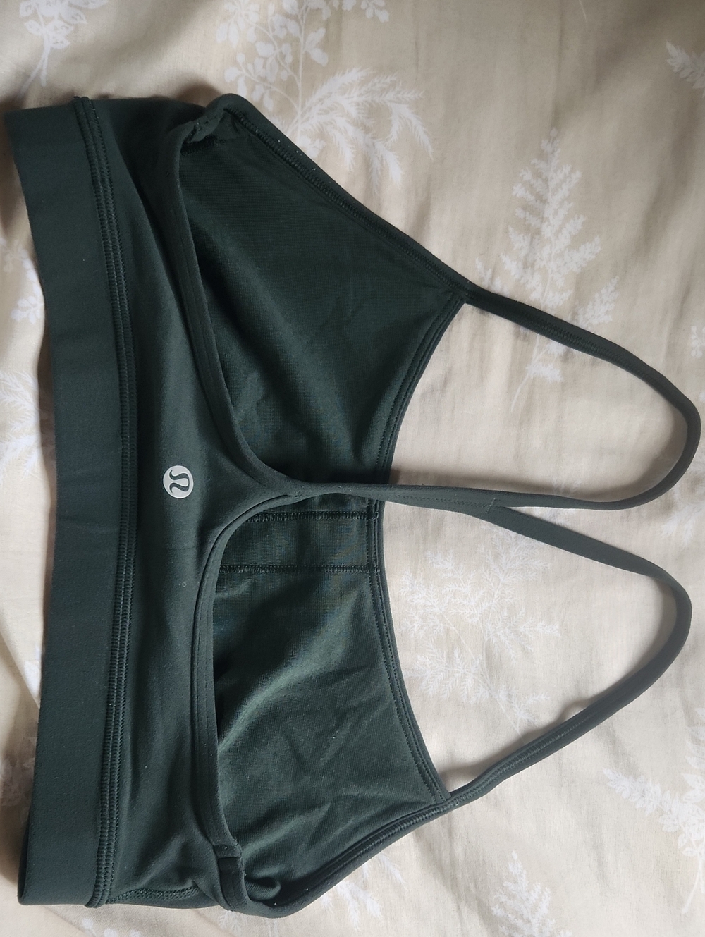 Lululemon Flow Y Sports Bra Size 8 Green - Picture 4 of 9